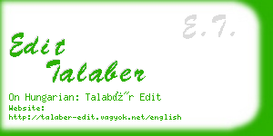 edit talaber business card